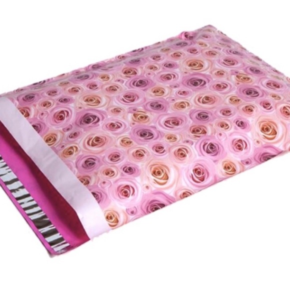 💕10 Designer XL Pink roses Poly Mailers - 14 x 17 inch - Picture 4 of 4